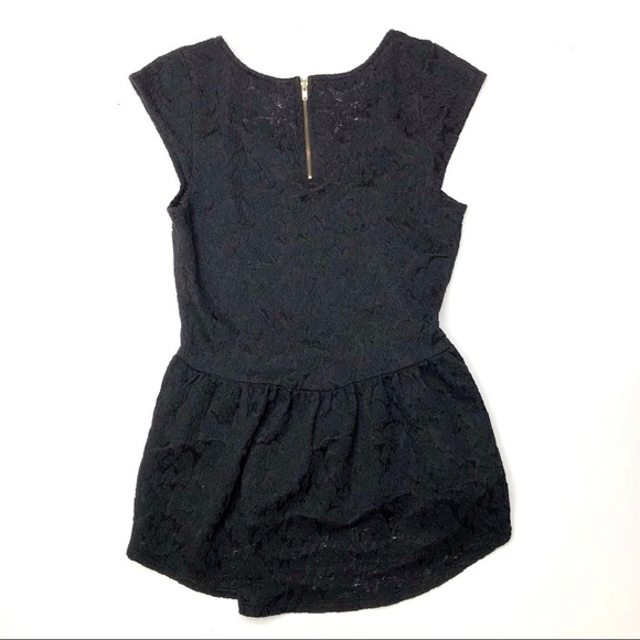 Decree Jacquard Peplum Blouse Black M - Picture 5 of 7